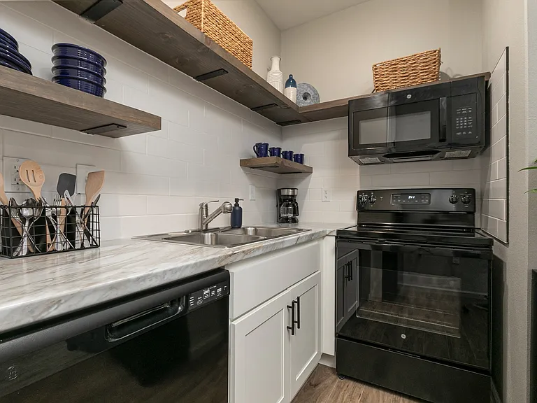 Park57 Studio Furnished Blue 7 Kitchen