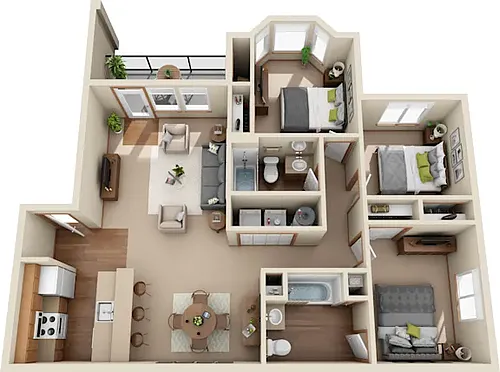 Floor plan 3 Bedroom
