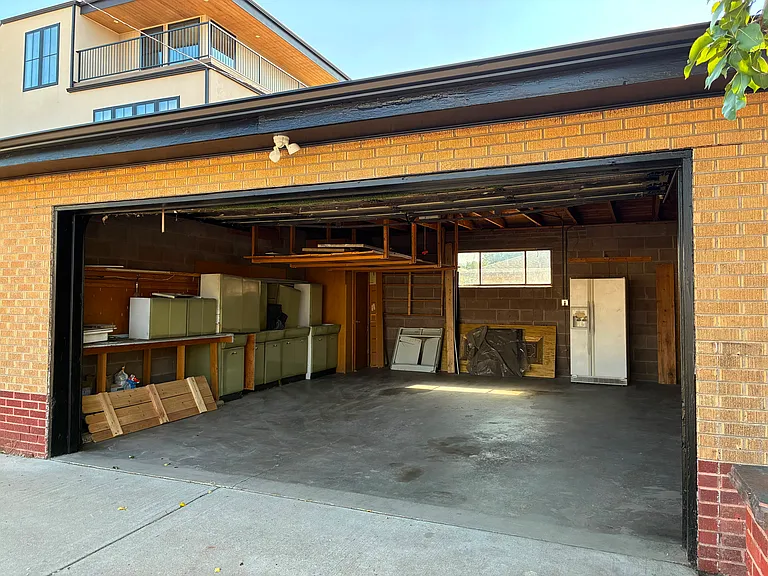 Large two-car garage