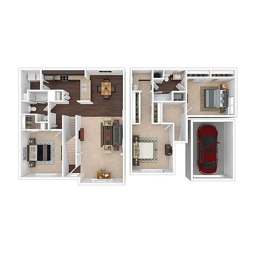 Floor plan C2 Riverhouse Townhome