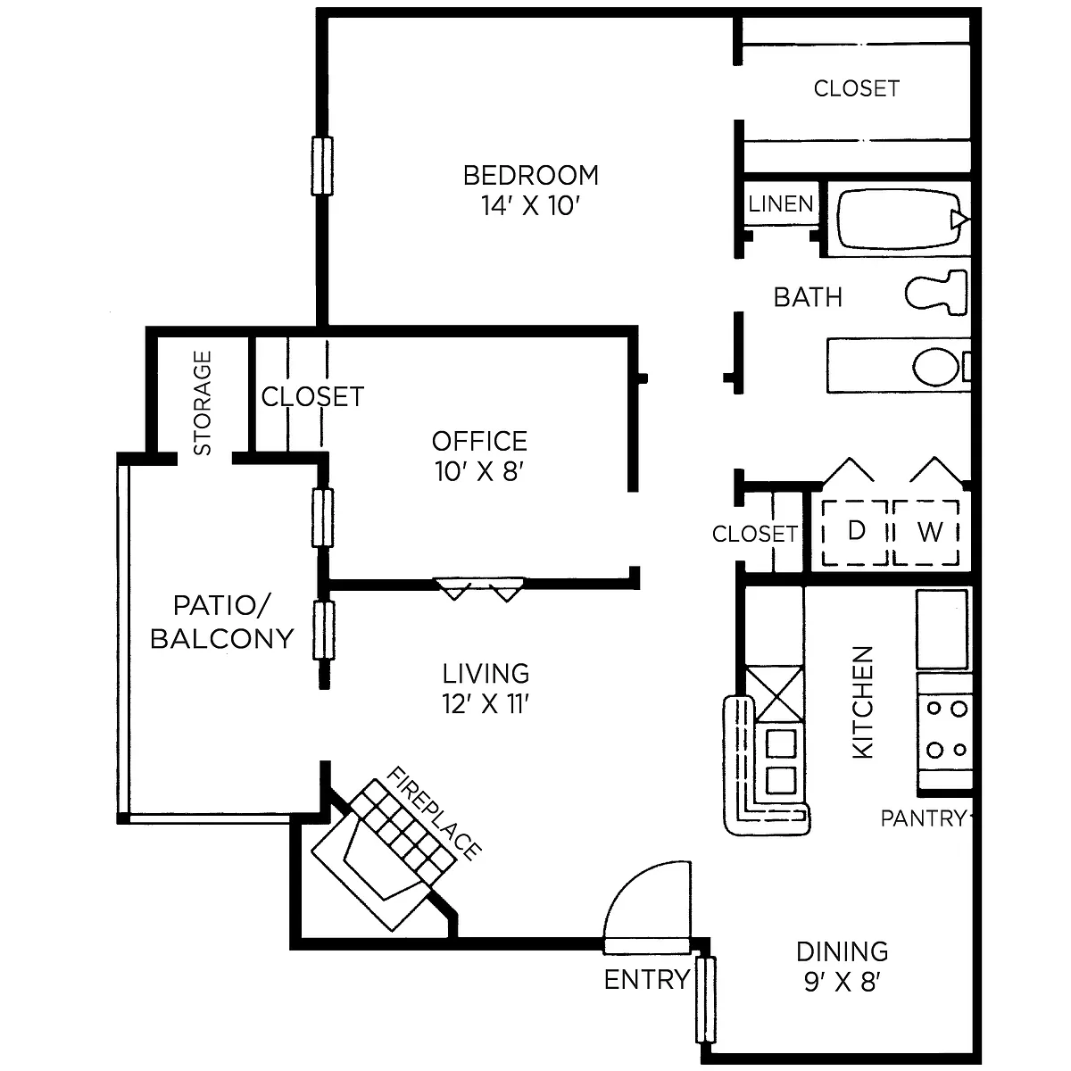 Floor plan Riviera (with Den)