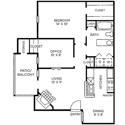 Floor plan Riviera (with Den)