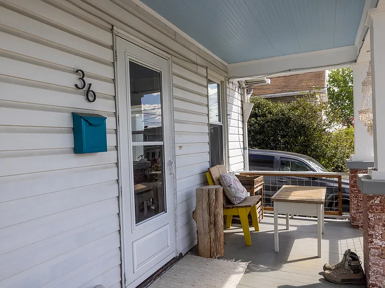 Spacious front porch
