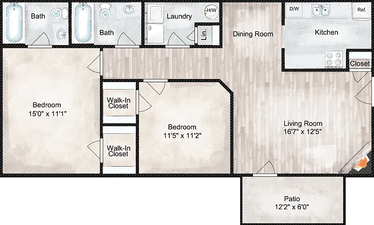 The Aurora - Classic Floorplan Diagram