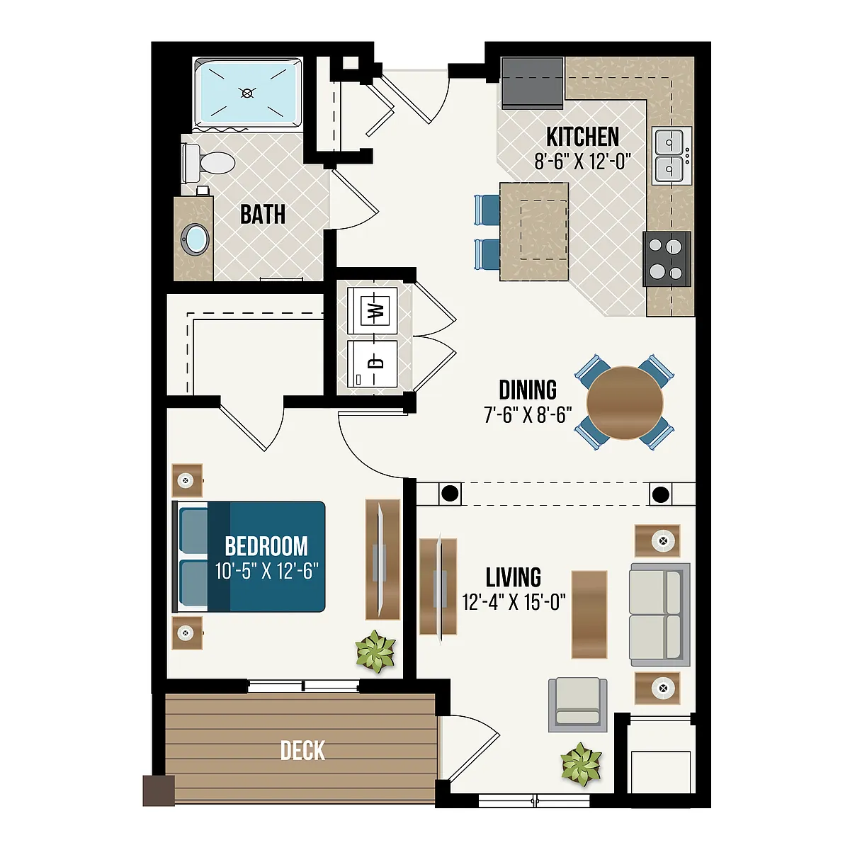 Floor plan The Clare - Income Restrictions Apply