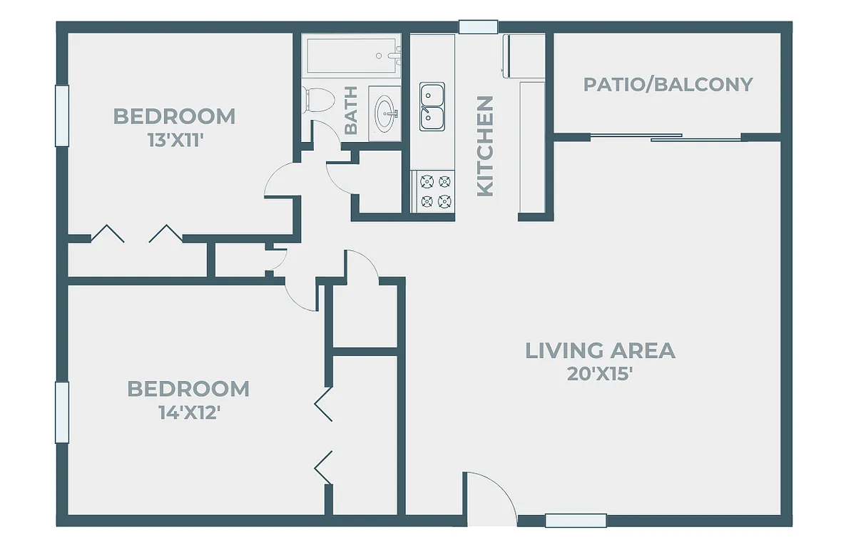Floor plan 2 Bedroom