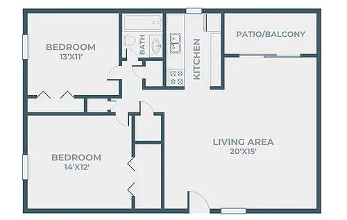 Floor plan 2 Bedroom