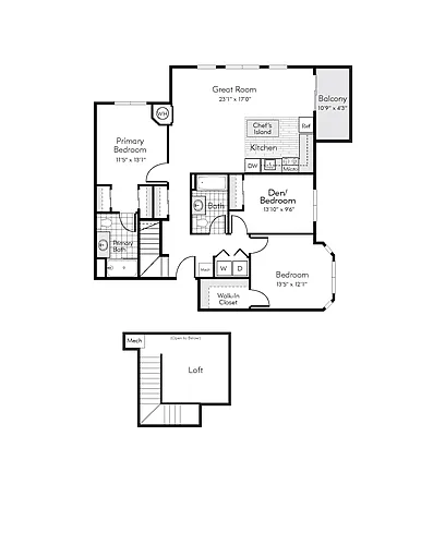Floor plan Arlington Loft I