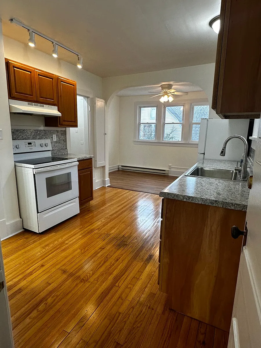 Kitchen with view toward living area - 508 W Union St #3
