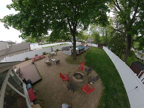 Back yard - aerial overcast