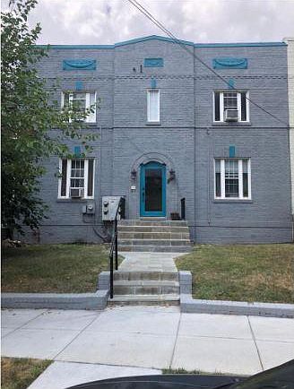 Front view of building