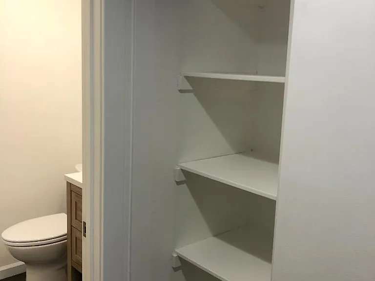 Cubby holes of secondary closet