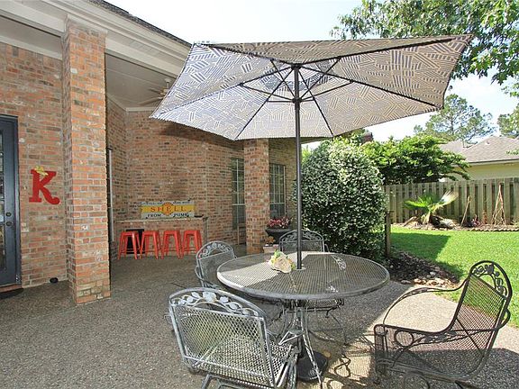 Here's the view from the patio looking towards the covered patio and back yard.