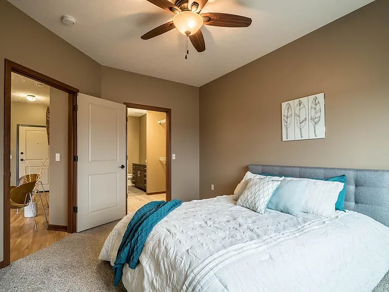 Enjoy a private and peaceful bedroom to recharge after a long day.