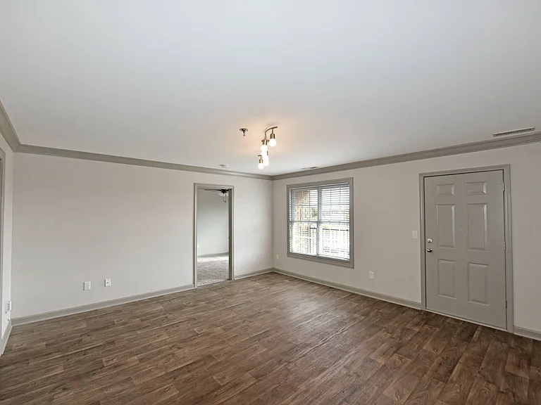 Living Room with Hardwood Style Flooring