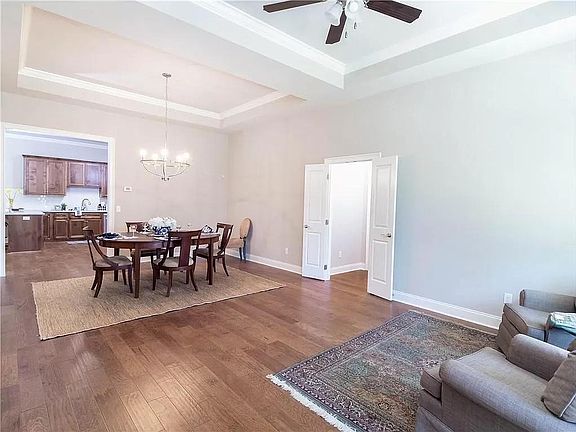 Living Area Looking into Dining and Kitchen Entrance