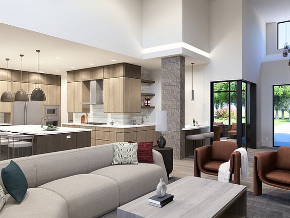 great room kitchen den view