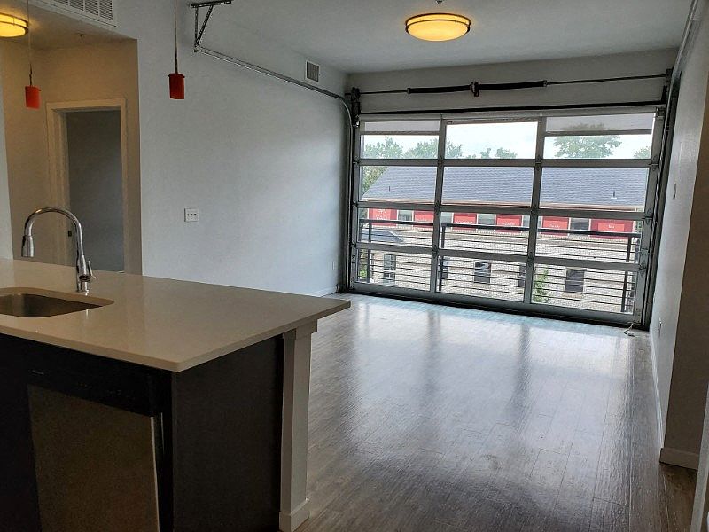 Unique garage door offering abundant natural light