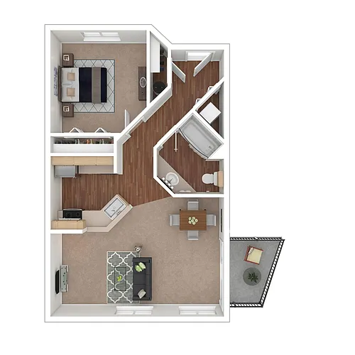 Floor plan 1x1A