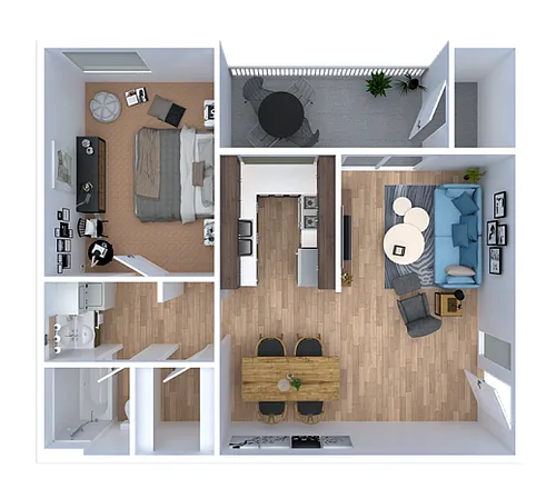 Floor plan 1BRWD