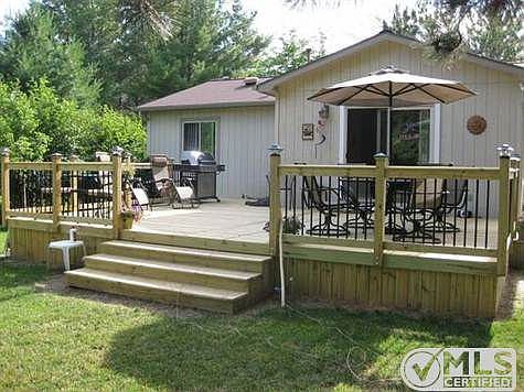 rear of home with new deck