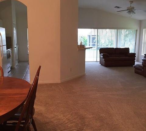 Dining room looking at living room and lanai