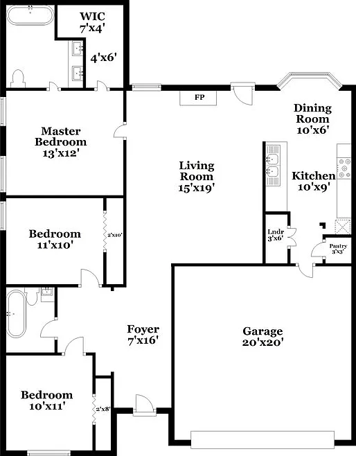 3 bed, 2.0 bath, 1229 sqft, $2,380 — Photo 2