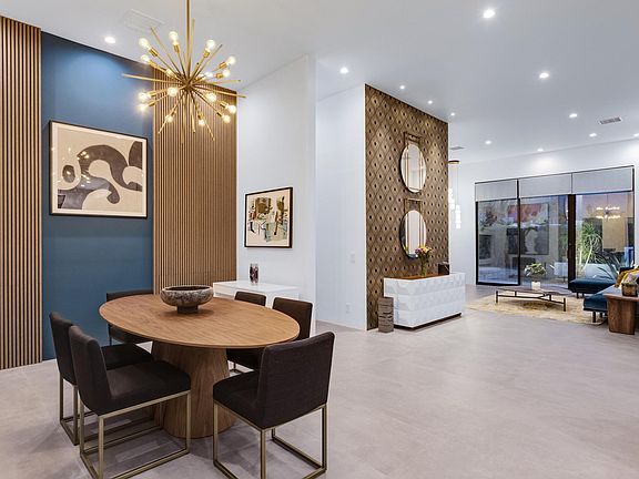 Spacious dining area with seating for six