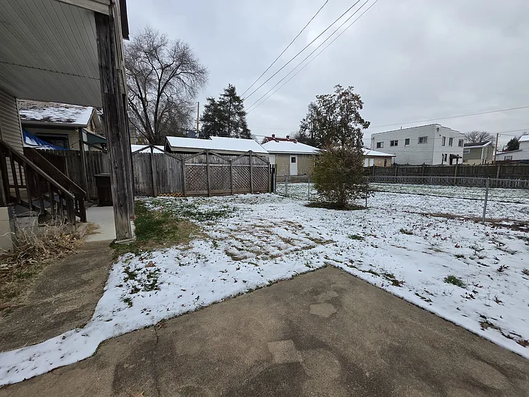 View of the backyard.