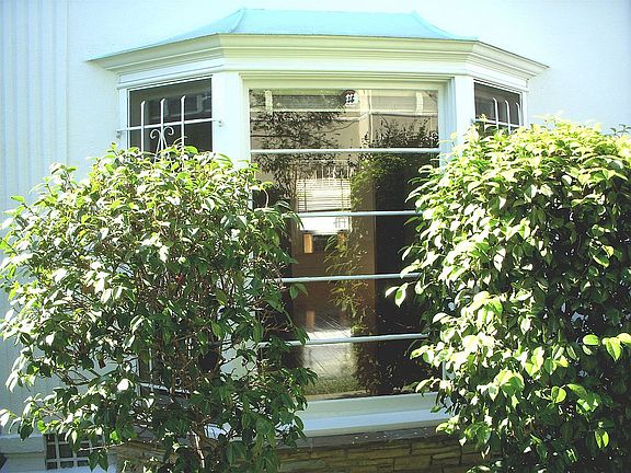 Bay window from garden