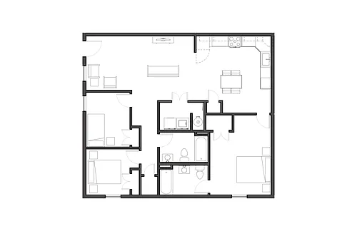 Floor plan 2nd and 3rd floor