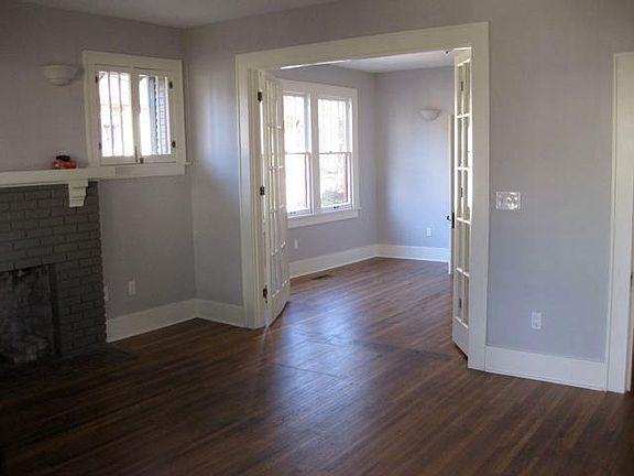 Original pocket doors, original casement windows