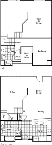 Floor plan Tara Bella (1A loft)