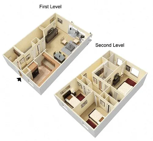 Floor plan 3 Bedrooms, 2.5 Bathrooms