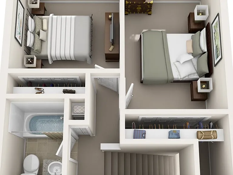 2 bedrooms 1 bath(1) 2 bedrooms 1 bath(1)