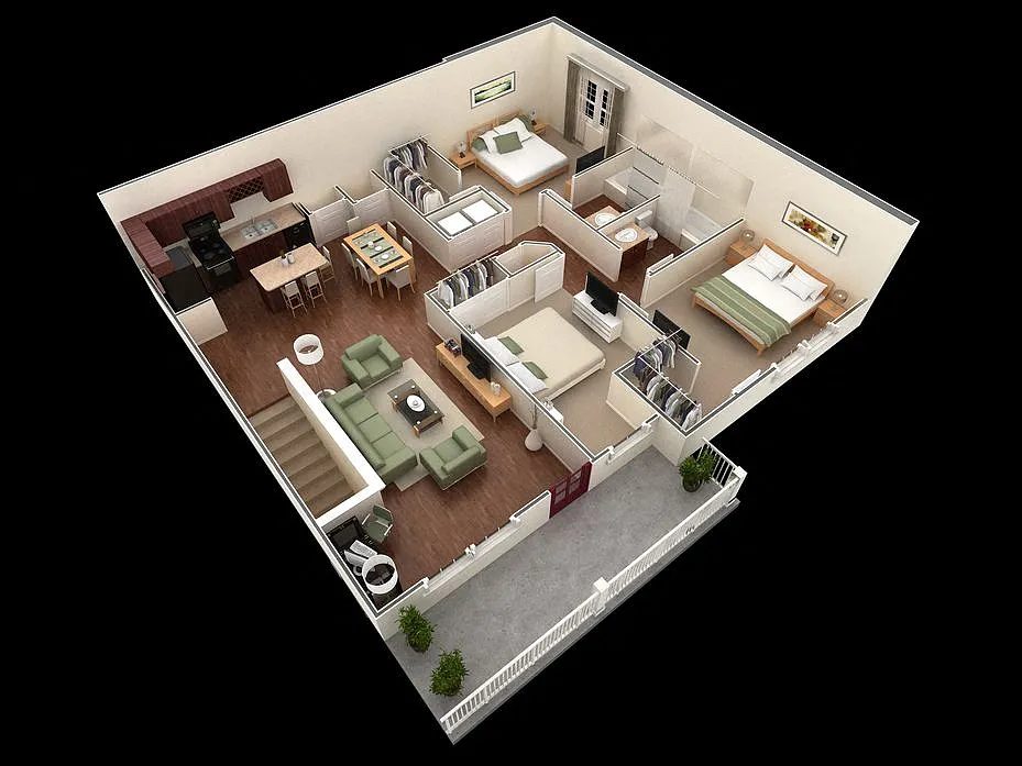 Floor plan 3x2 C1U