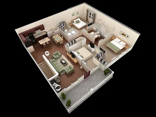 Floor plan 3x2 C1U