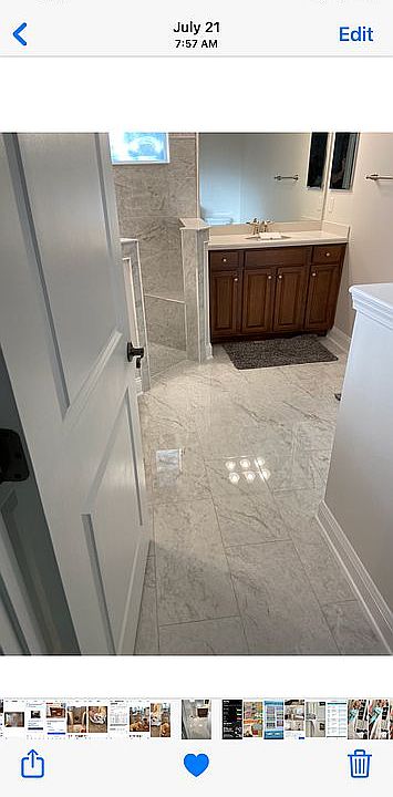 New master bath floor