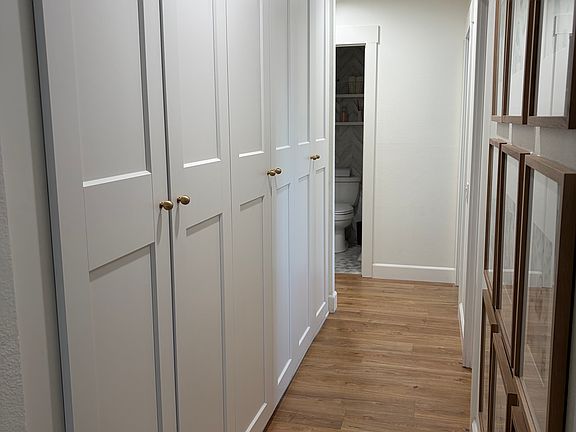 Hallway with tons of storage