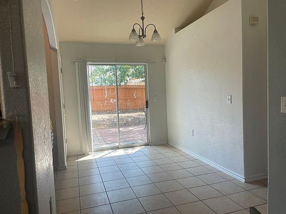 Dining area. Sliding doors to back yard.
