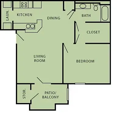 Floor plan 1 Bedroom