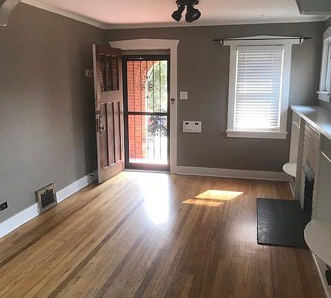 Front door into living room