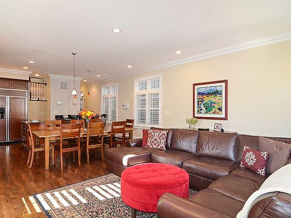Casual living in the large kitchen and great room area.