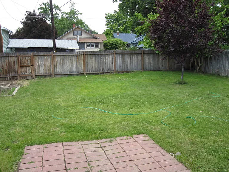 huge fenced yard