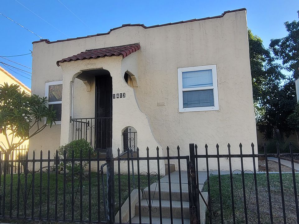 Front-Spanish Bungalow style home.