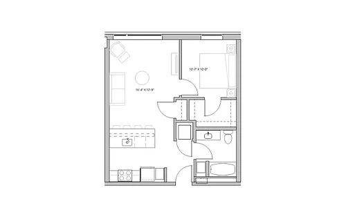 Floor plan 1X1 - C4