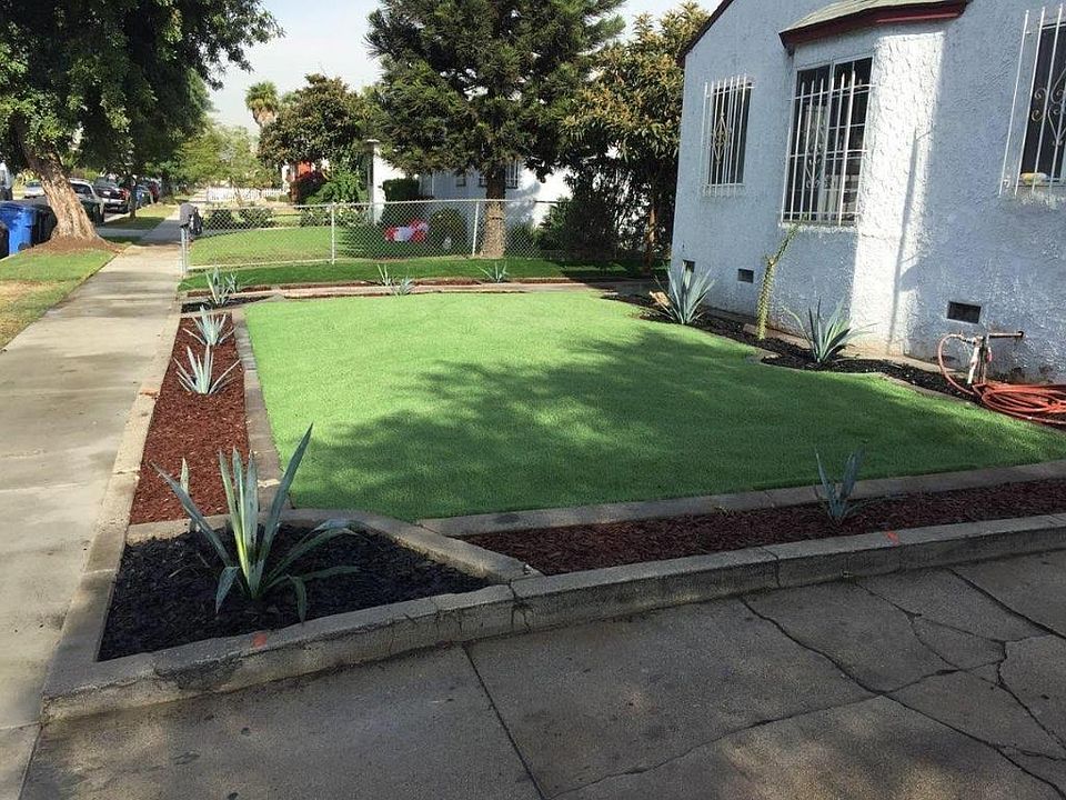Side view from driveway