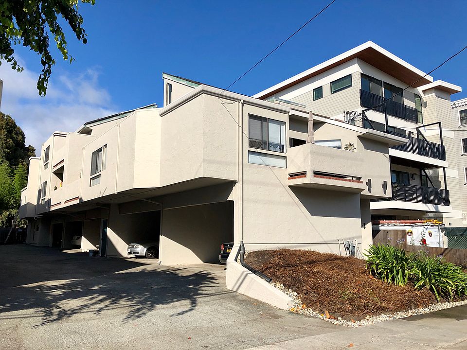 Front of the building on a relatively quiet street yet minutes from downtown San Carlos and CalTrain