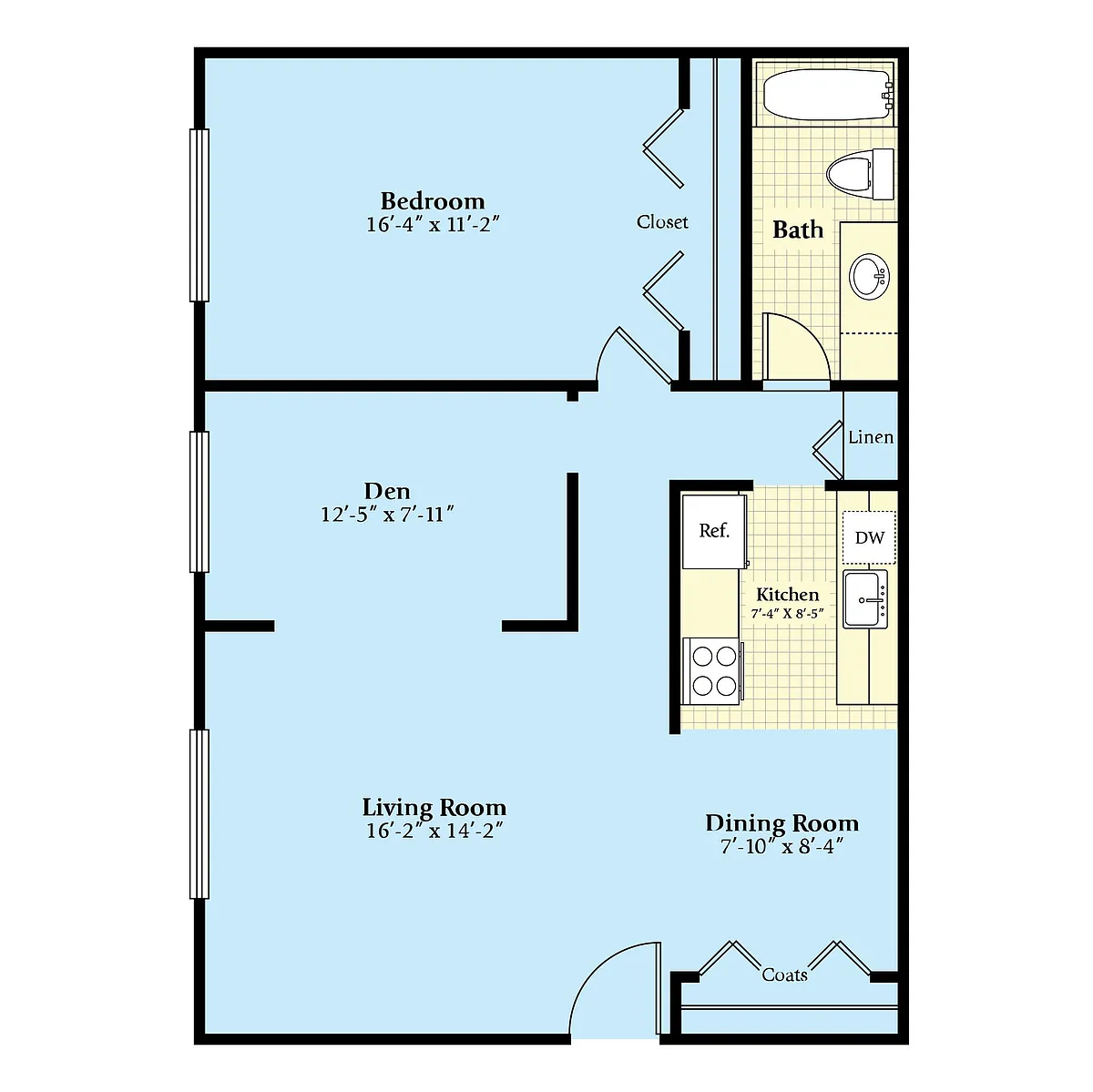 Floor plan The Executive (with Den)