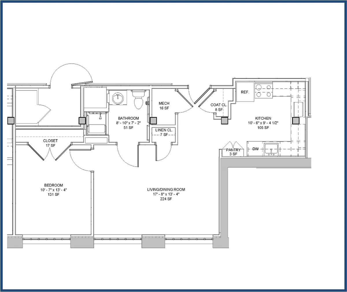 Floor plan One Bedroom
